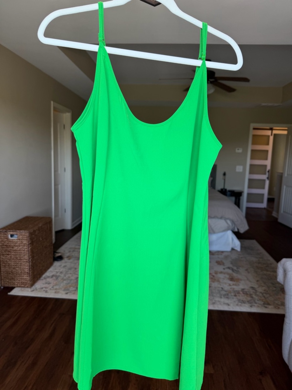 Zara Neon Green Mini Slip Dress